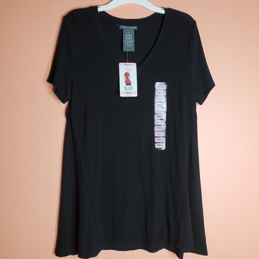BNWT Chelsea & Theodore black shirt
